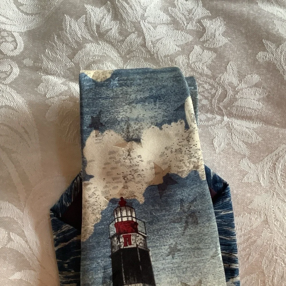 Tango By Max Rabe Necktie Americana Series Harbor Light Circa 1927‎ Lighthouse